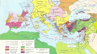 Una carta geografica del Mediterraneo