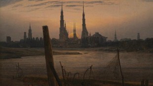 "Città al chiaro di luna" (1817) di Caspar David Friedrich