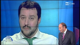 Matteo Salvini a Porta a Porta con Bruno Vespa