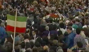 Il funerale di Almirante e Pino Romualdi su RaiUno