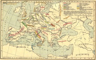 Una cartina dell'Impero romano