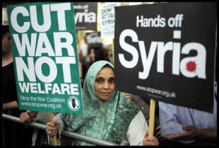 London Protesters Rally Against Syria War Proteste a Londra contro il possibile intervento militare in Siria