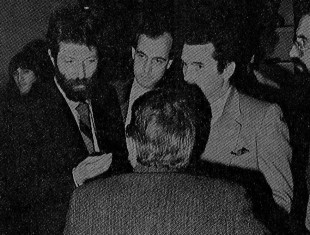 Da sinistra Massimo Cacciari Marco Tarchi e di spalle Giano Accame