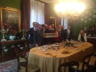Cena di Natale dell'eurogruppo parlamentare di Forza Italia con Berlusconi