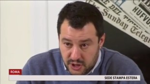 Matteo Salvini ad un incontro nella sede della stampa estera