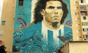 Un murales dedicato a Tevez