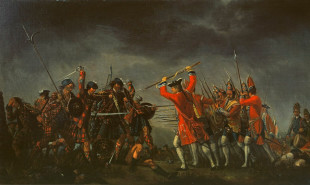 La battaglia di Culloden Moor in un quadro di David Morier