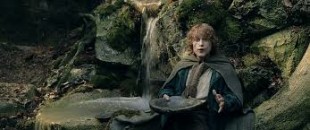 Pippin talking about his "loveliest dream" while holding a stone dish of ent-draught.