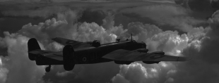 Bombardiere quadrimotore britanncio Handley Page Halifax, come quello dal quale si lanciò il capitano Monti. 