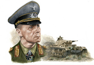 Un disegno-ritratto di Rommel