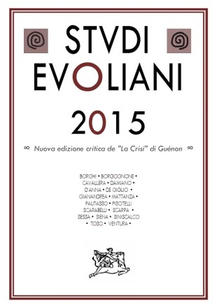 La copertina di Studi Evoliani 2015
