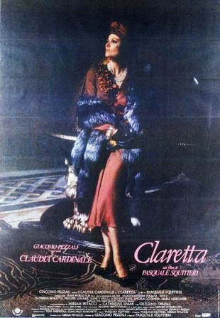 Il manifesto del film "Claretta", con Caludia Cardinale, premiato a Venezia