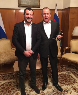 Salvini e il ministro degli esteri russo Lavrov