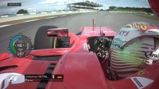 Diretta dalla telecamera-car di Vettel