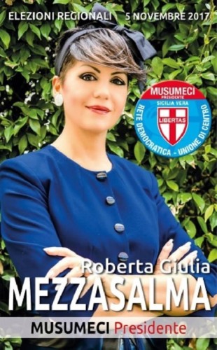 Il manifesto elettorale di Roberta Giulia Mezzasalma
