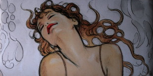 Un disegno erotico di Milo Manara