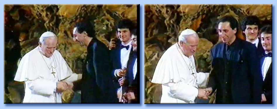 Franco Battiato e Papa Wojtila