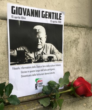 Il manifesto dei militanti di Casaggì Firenze per Giovanni Gentile