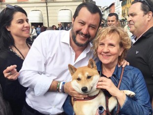Matteo Salvini e il cane Romeo