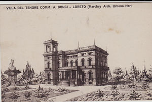 Villa Bonci in una illustrazione di inizio Novecento. 