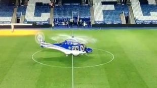 L'elicottero del presidente del Leicester prima del tragico decollo