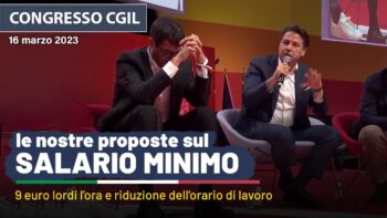 Congreso Cgil 2023 a Rimini: Fratoianni e Conte